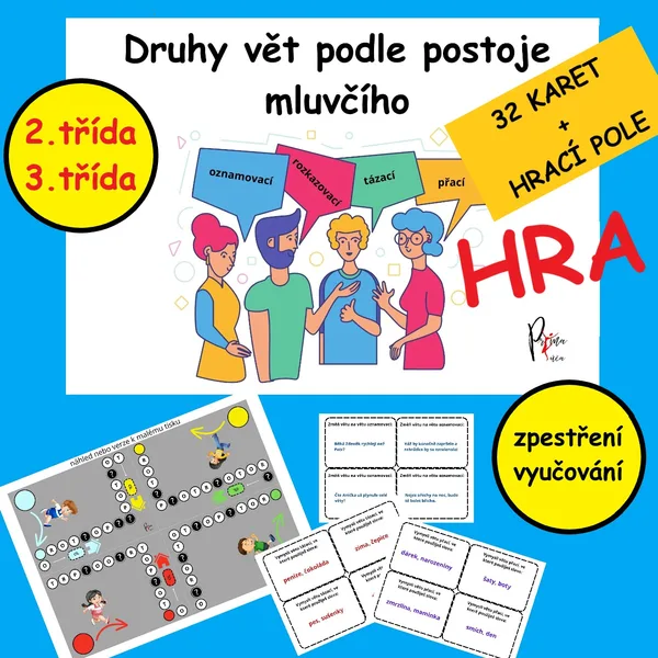 Druhy vět podle postoje mluvčího - HRA PRO ZPESTŘENÍ VÝUKY 1