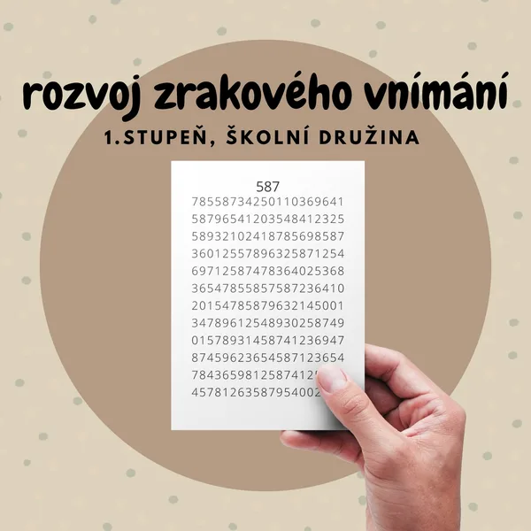 Hledej číslo - rozvoj zrakového vnímání 1
