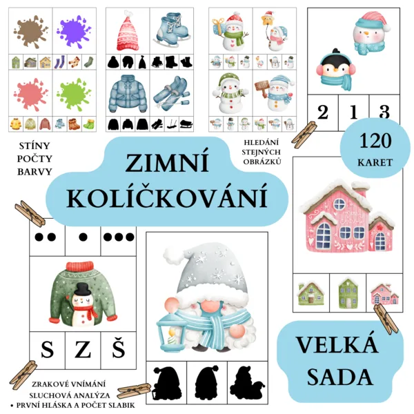 Zimní kolíčkování - velká sada 1