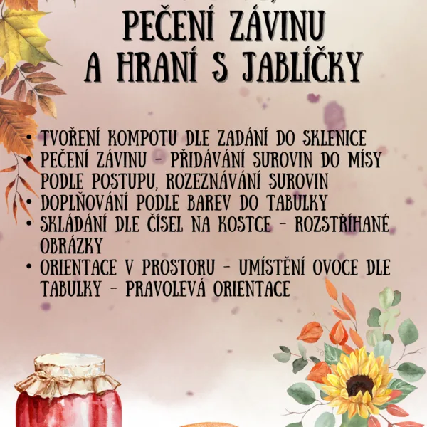 Kompot, příprava závinu a jiné hraní s jablíčky 1
