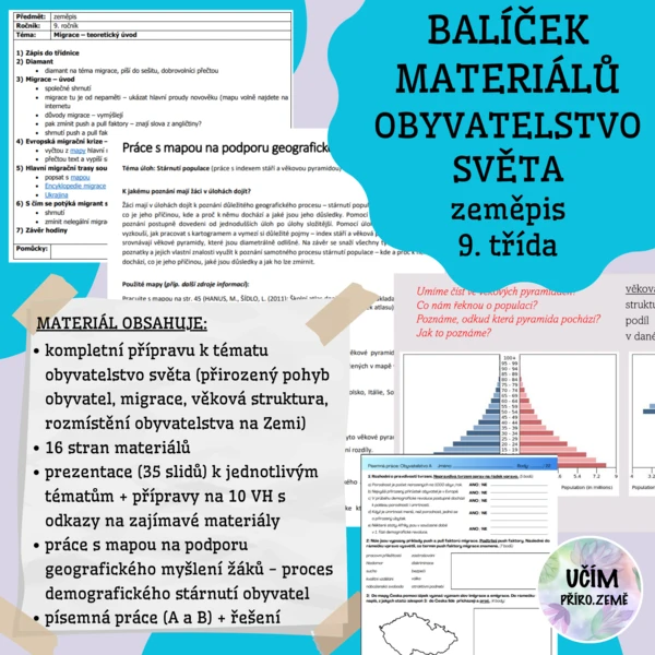 Balíček materiálů - obyvatelstvo světa 1