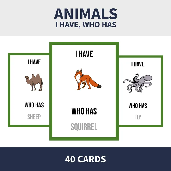 ENG - ANIMALS (I have, who has / Já mám, kdo má) 1