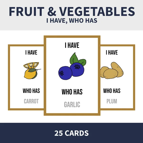 ENG - FRUIT & VEGETABLES (I have, who has / Já mám, kdo má) 1