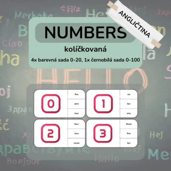 Kolíčkovaná - numbers 1
