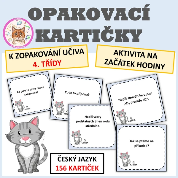 OPAKOVACÍ KARTIČKY ČJ - 4. třída 1