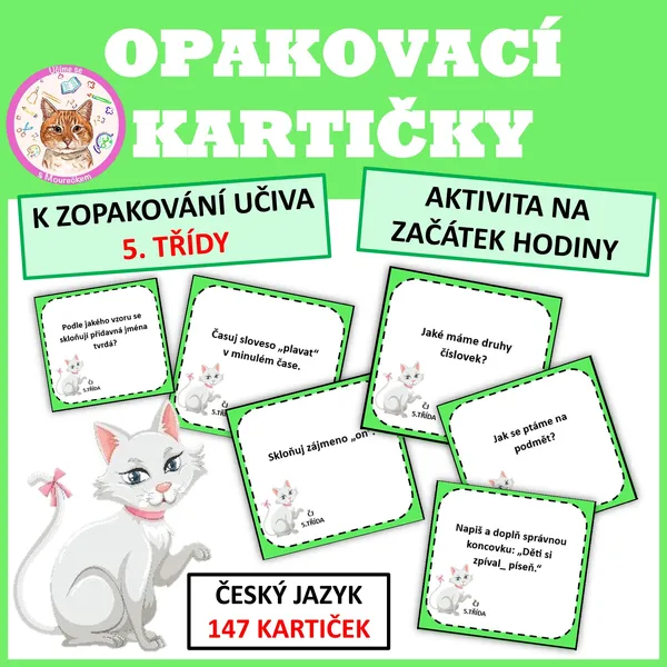 OPAKOVACÍ KARTIČKY ČJ - 5. třída 1