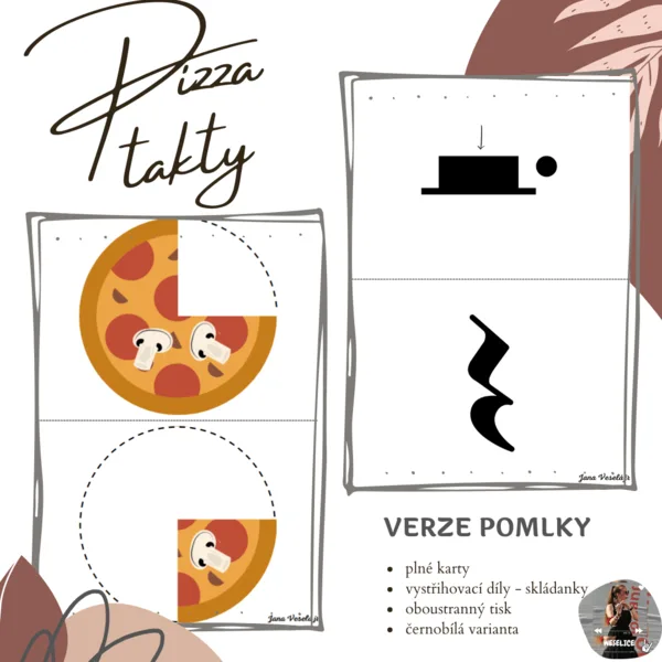 Pizza takty - verze pomlky (délky) 1