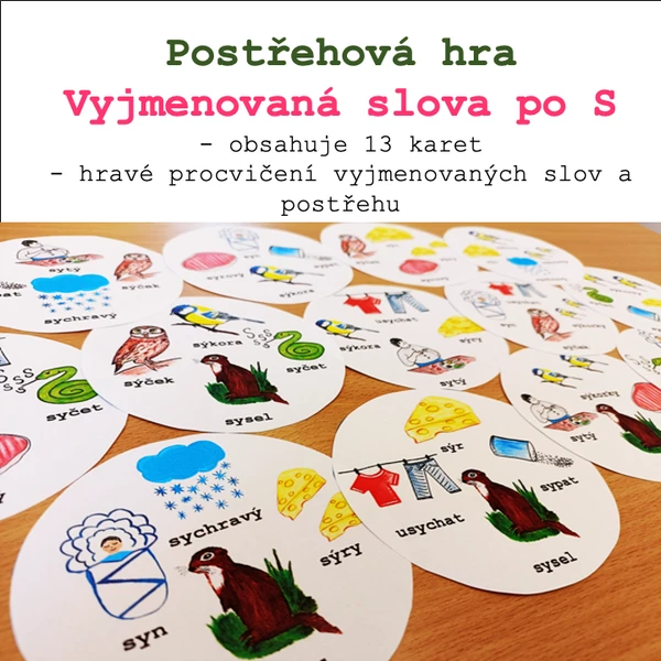 Postřehová hra - Vyjmenovaná slova po S 1