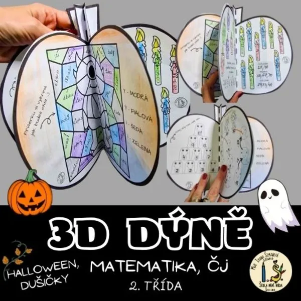 Halloween, Dušičky – 3D dýně 2. třída 1