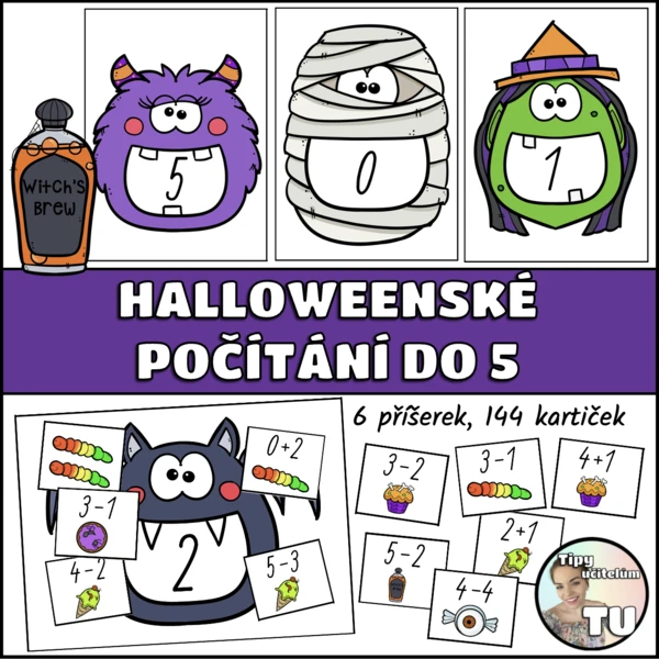 Halloweenské počítání do 5 1