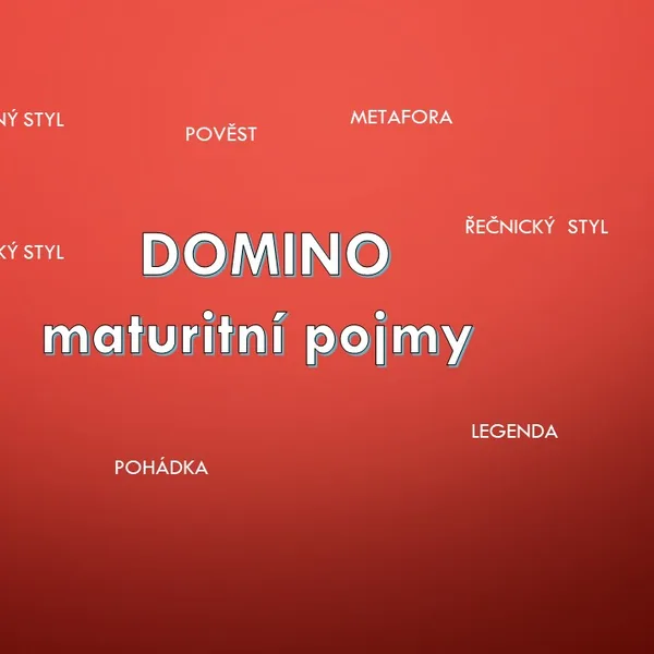 DOMINO maturitní pojmy 1