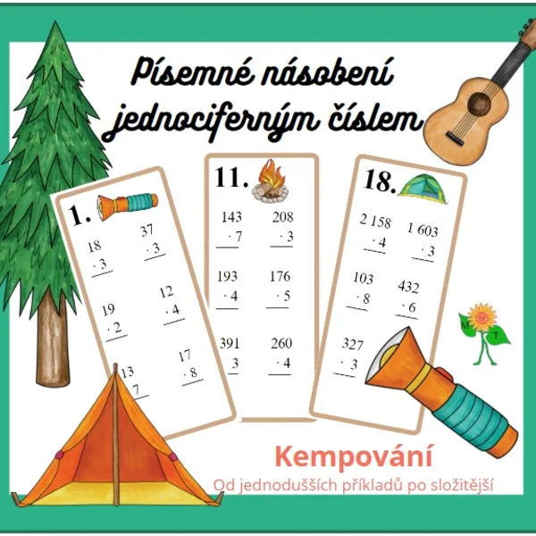 Kemp - písemné násobení jednociferným číslem 1