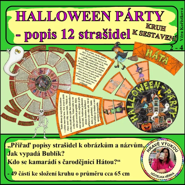  HALLOWEEN – POPIS STRAŠIDEL – kruh k sestavení 1