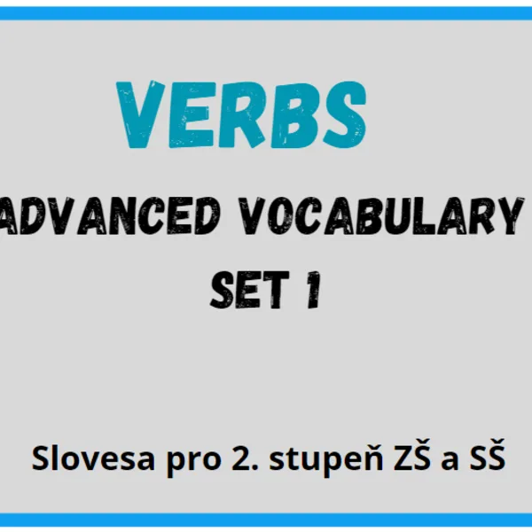 Verbs - advanced vocabulary - set 1 1