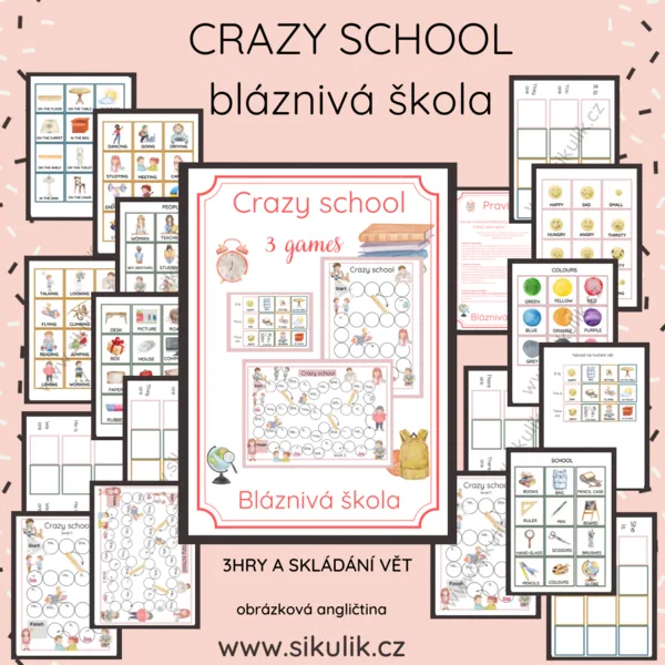Crazy school - 3 hry na skládání "bláznivých vět" 1
