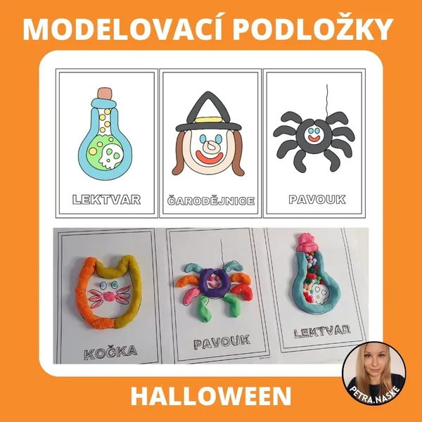 Halloweenské modelovací podložky (omalovánky) 1