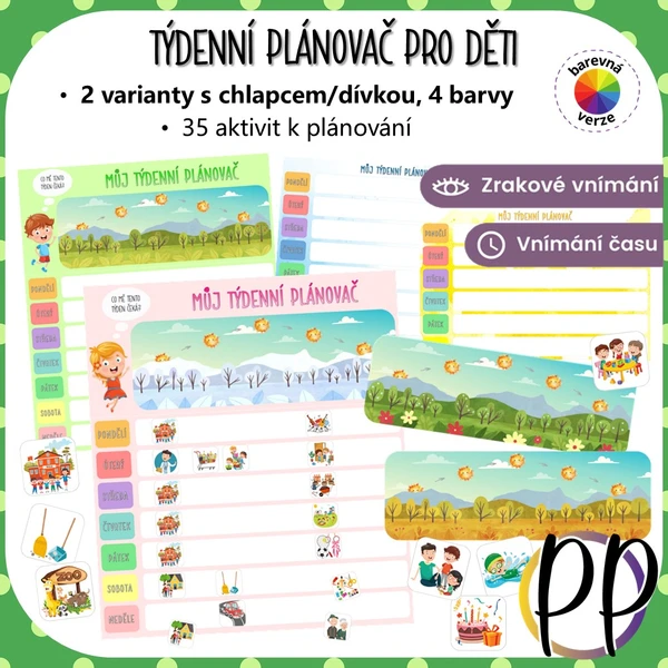 Týdenní plánovač pro děti (A3, A4) 1