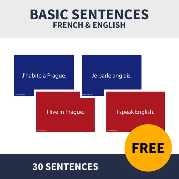 FR / ENG - BASIC SENTENCES (základní věty, kartičky flashcards, pexeso) 1