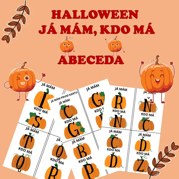 Halloween JÁ MÁM, KDO MÁ - ABECEDA 1