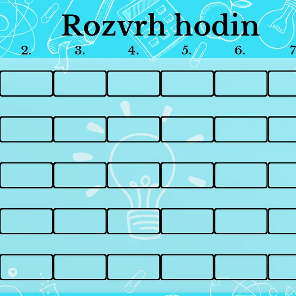 Školní rozvrhy hodin 1