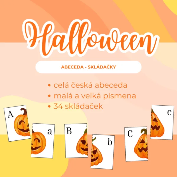 HALLOWEEN - abeceda (velká a malá tiskací písmena) 1