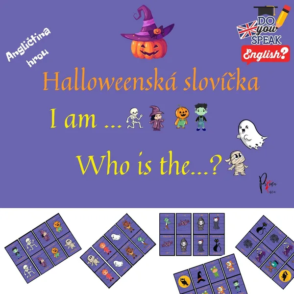Halloweenská slovíčka hrou - Já jsem - Kdo jste? 1