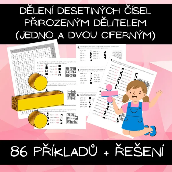 Dělení desetiných čísel přirozeným dělitelem-ornamenty 1