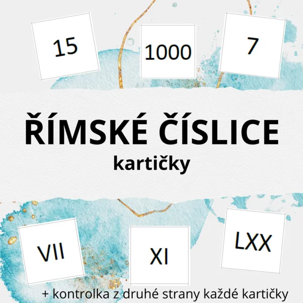 Římské číslice - kartičky 1