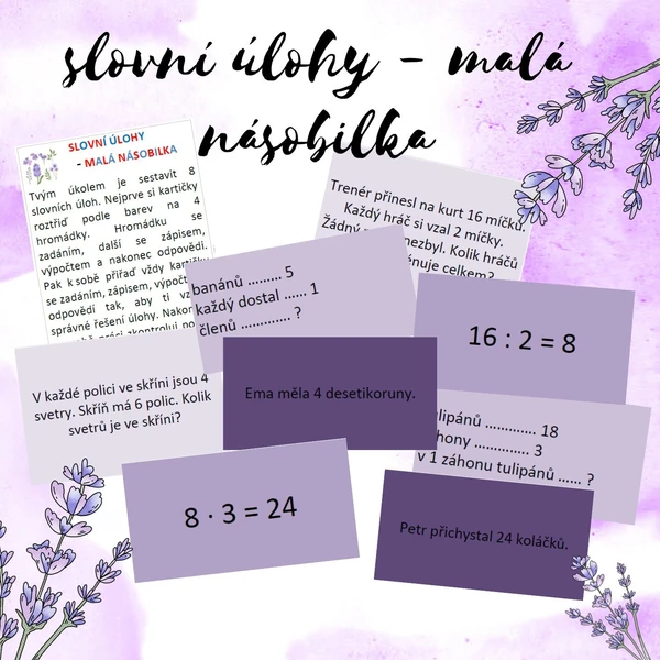slovní úlohy - malá násobilka 1