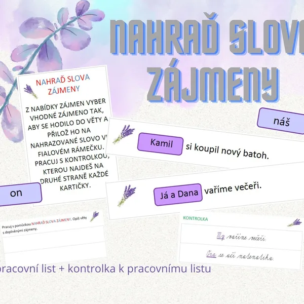 nahraď slova zájmeny 1