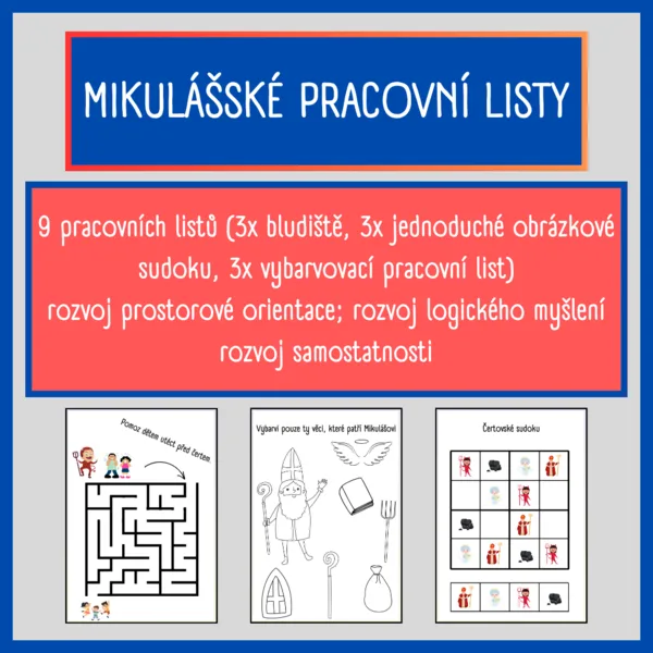 Mikulášské pracovní listy 1
