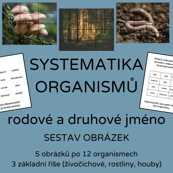 Sestav obrázek - rodové a druhové jména (systematika organismů) 1