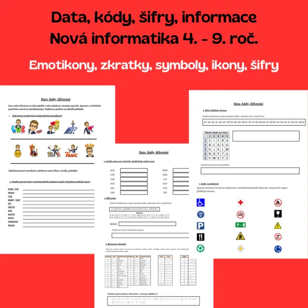 Data, kódy, informace, šifry 1