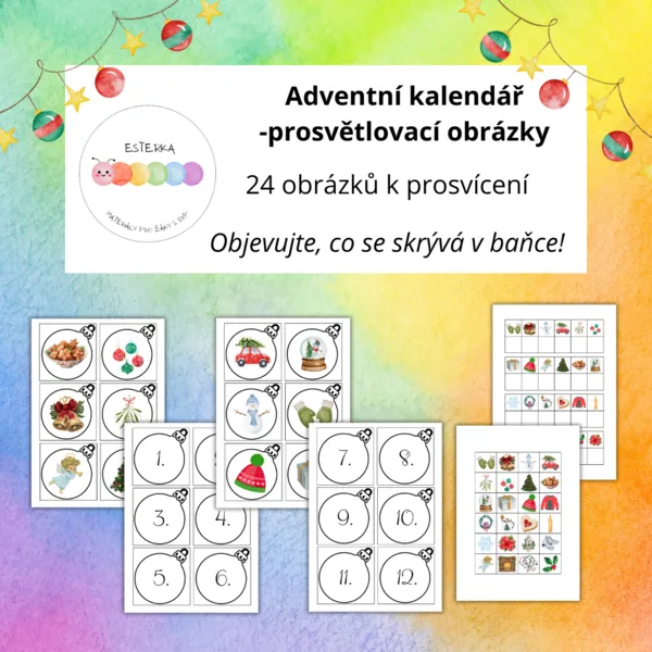 Adventní kalendář - prosvětlovací obrázky 1