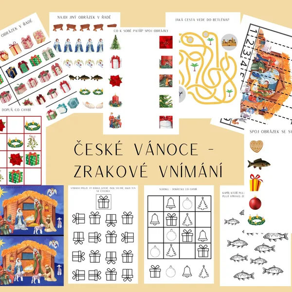 České Vánoce - zrakové vnímání 1