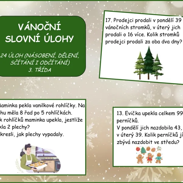 Vánoční slovní úlohy (1. - 24. 12.) 1