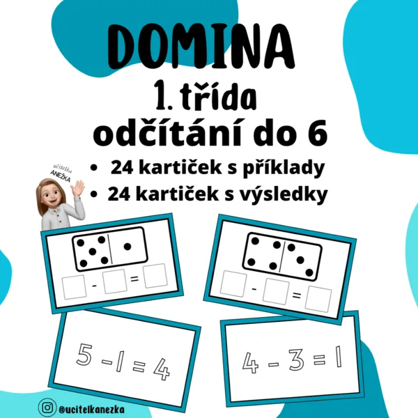 DOMINA odčítání do 6 1