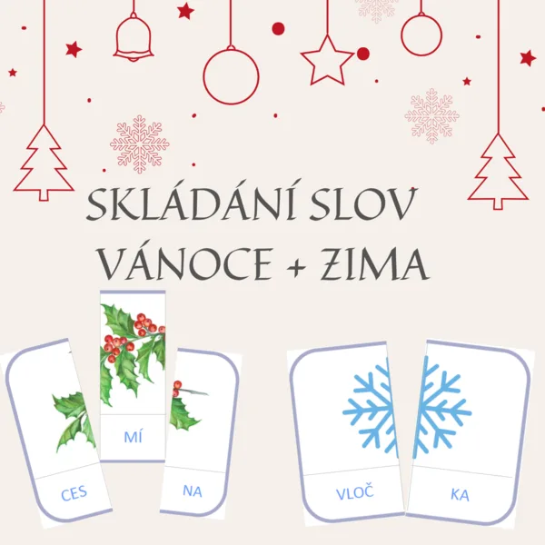Skládání slov - Vánoce + zima 1