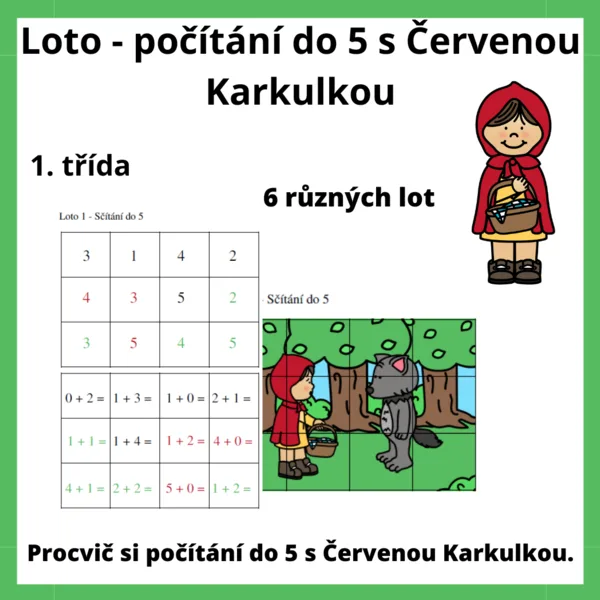 Počítání do 5 s Červenou karkulkou 1