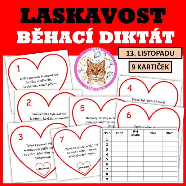 MEZINÁRODNÍ DEN LASKAVOSTI - Běhací diktát 1