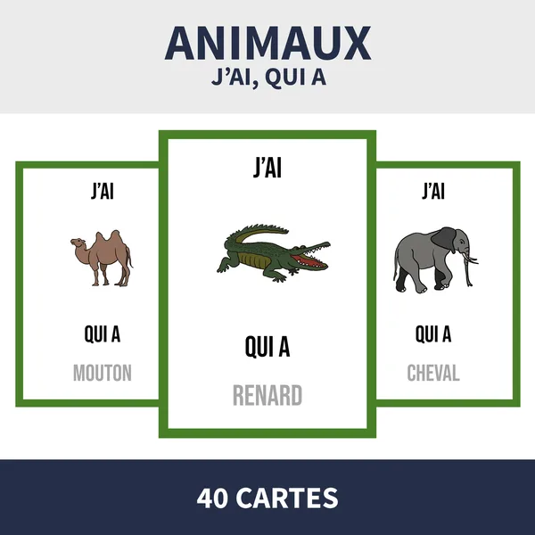 FR - ANIMAUX (J'AI, QUI A) 1