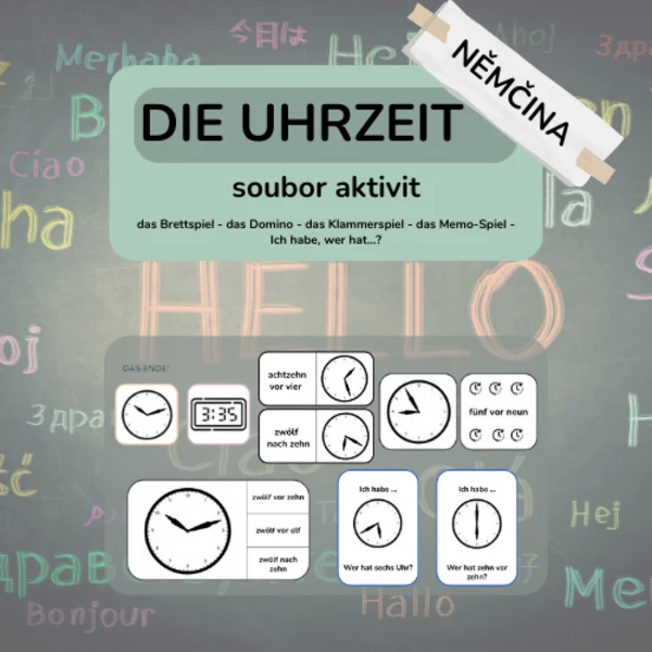 Uhrzeit - soubor 5 aktivit 1