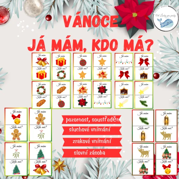 VÁNOČNÍ HRA  "JÁ MÁM, KDO MÁ?" 1