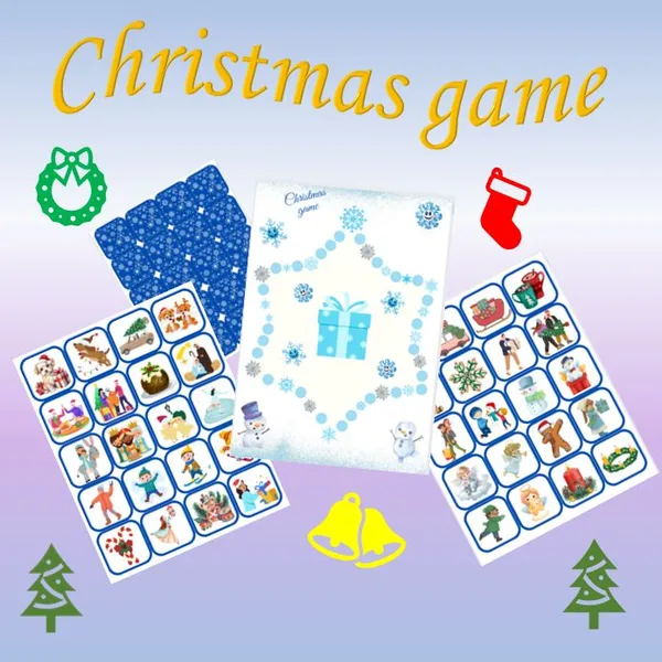 Vánoční desková konverzační hra - Christmas vocabulary game 1