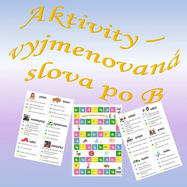 Aktivity - vyjmenovaná slova po B 1