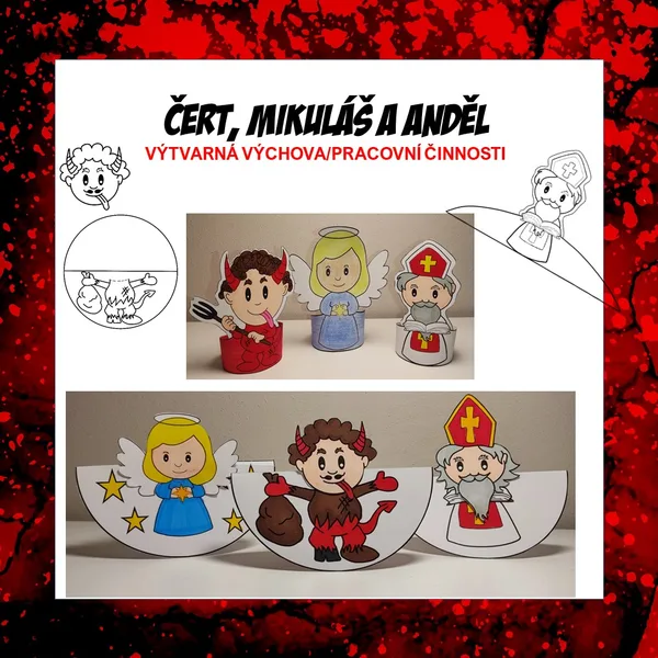ČERT, MIKULÁŠ A ANDĚL - 2 výrobky v jednom souboru 1