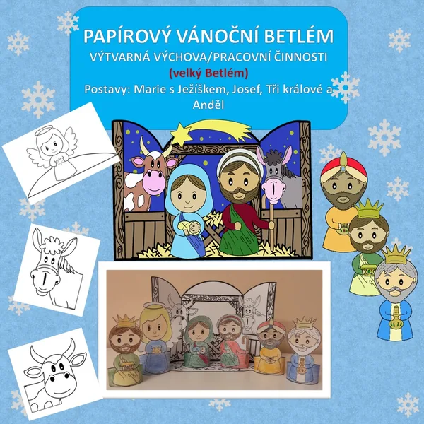 PAPÍROVÝ BETLÉM (velký) - skládačka/výrobek 1
