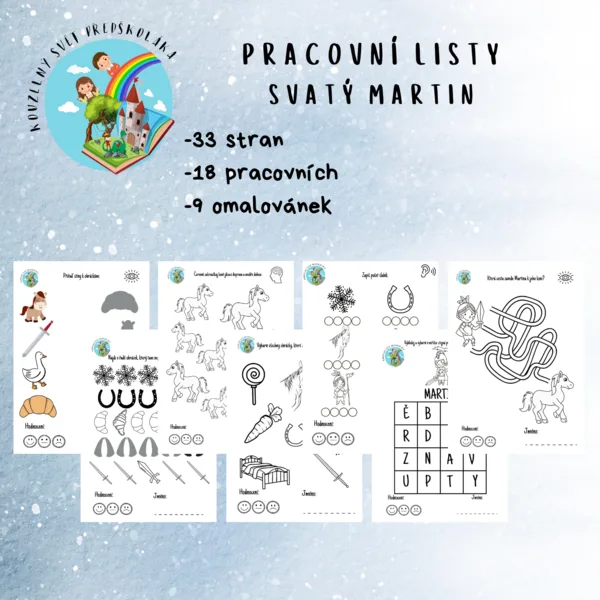 Svatý Martin - pracovní listy 1