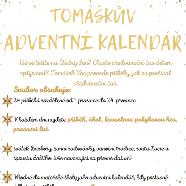 Adventní kalendář + 50 vánočních pohybových her 1