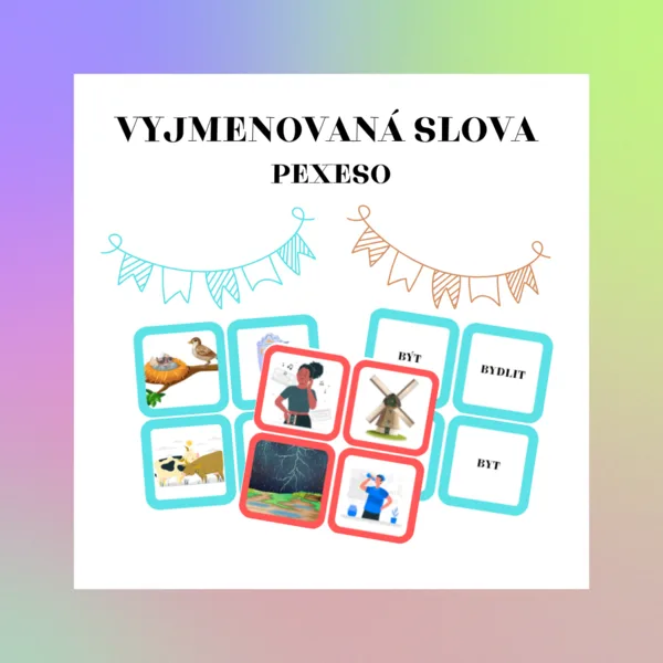 Vyjmenovaná slova - pexeso 1